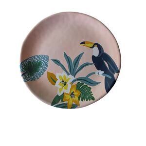 Set of 6 OPALHOUSE Toucan Tropical Melamine 9" Salad Luncheon Plates